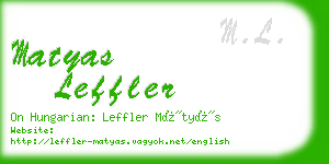 matyas leffler business card
